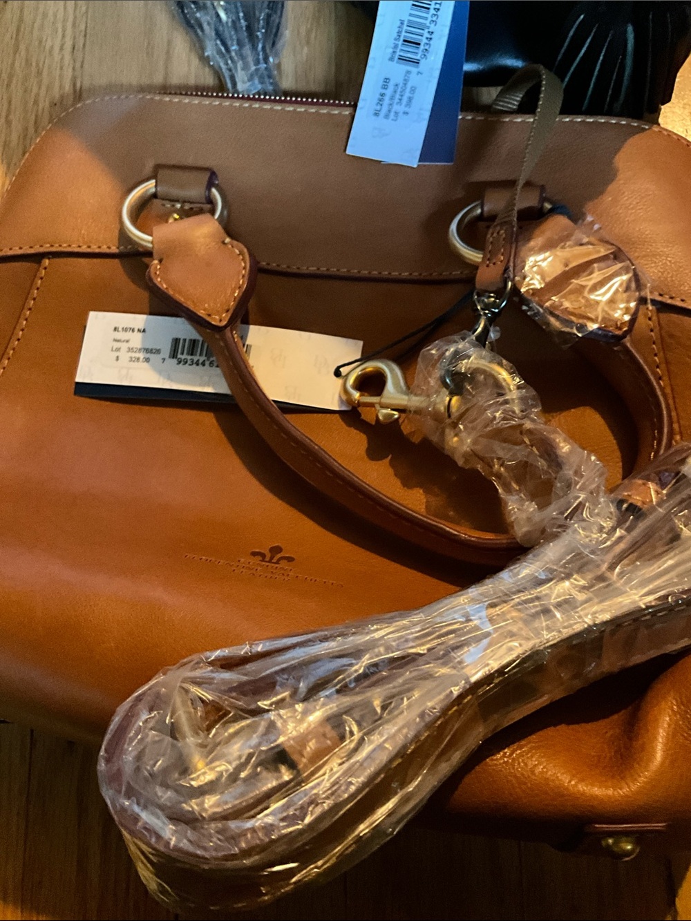 Dooney & Bourke Brown and Black Leather Satchel Set - Picture 5 of 7